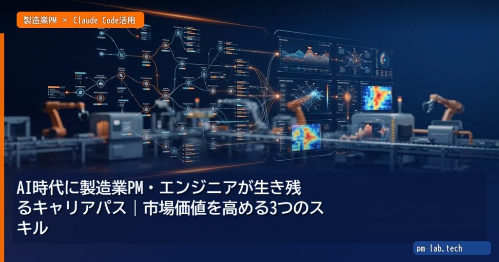 AI時代に製造業PM・エンジニアが生き残るキャリアパス｜市場価値を高める3つのスキル - pm-lab.tech