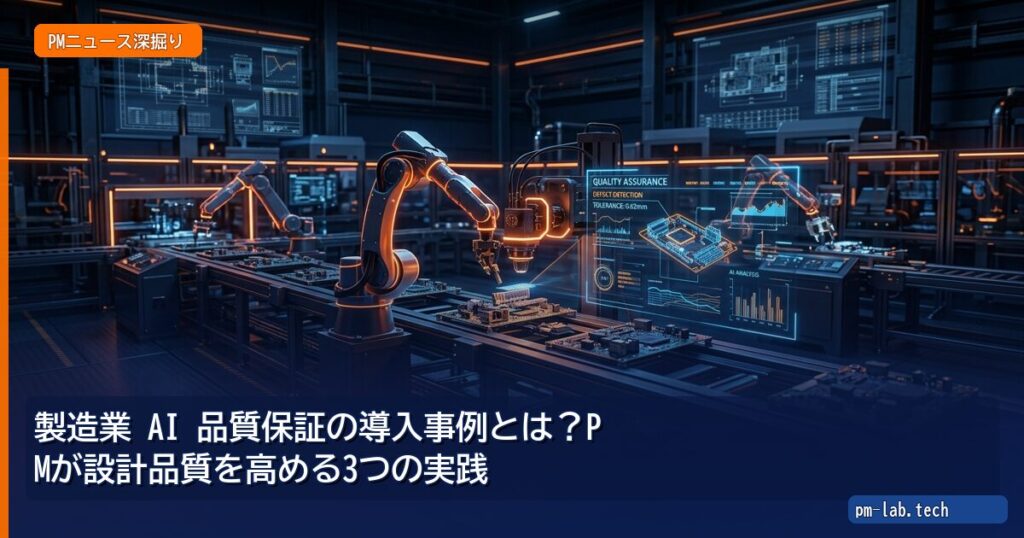 製造業 AI 品質保証の導入事例とは？PMが設計品質を高める3つの実践 - pm-lab.tech