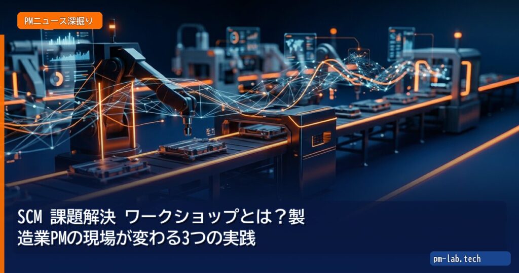 SCM 課題解決 ワークショップとは？製造業PMの現場が変わる3つの実践 - pm-lab.tech