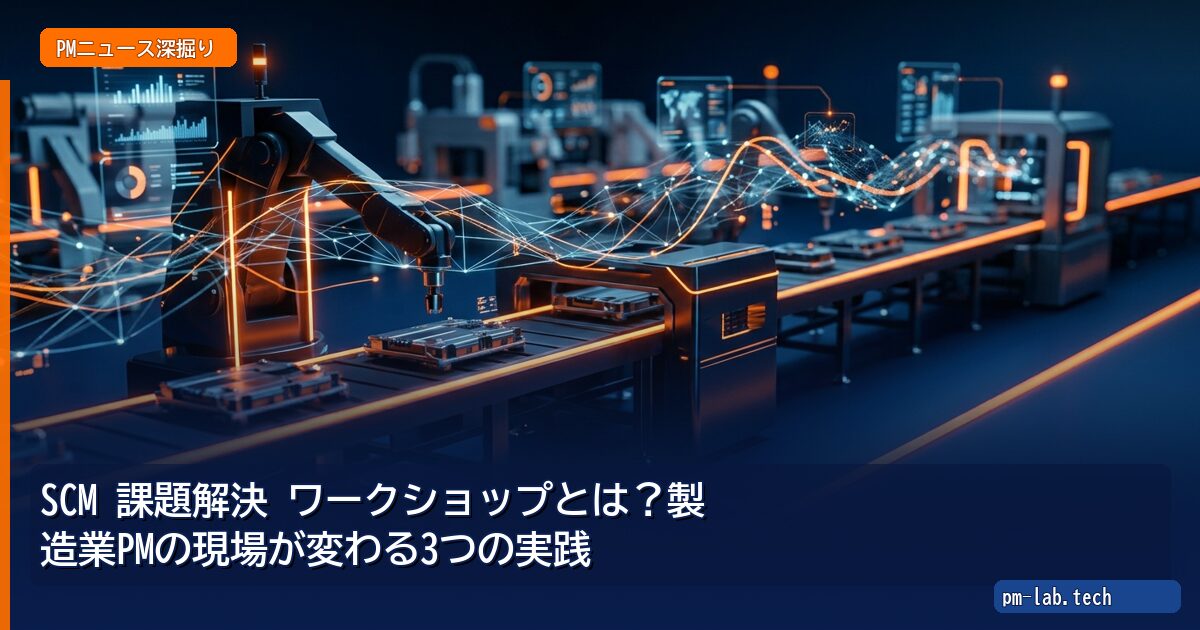 SCM 課題解決 ワークショップとは?製造業PMの現場が変わる3つの実践 - pm-lab.tech